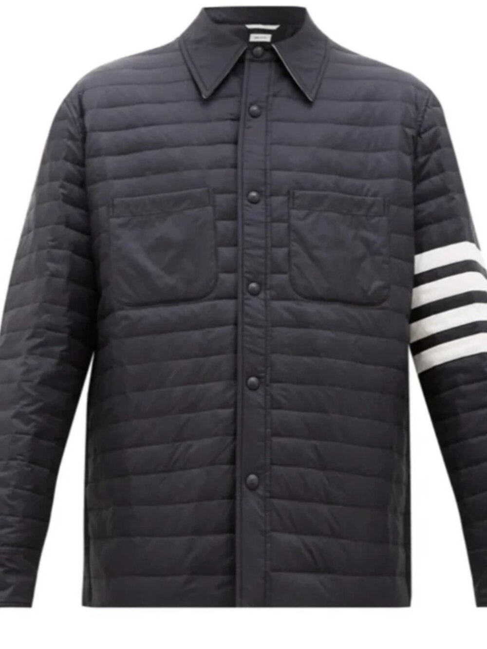 Thom Browne four bars jacket quilted down size 2 Navy